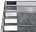 Executive Office Solutions Mesh Wall Mounted Hanging Document & File Organizer - 5 Compartment Vertical Magazine Rack & Mail Sorter/Holder Tray - Black (WF-1)