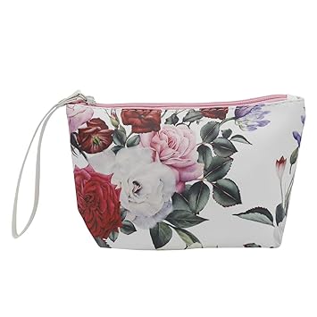 Floral Print Cosmetic Vanity Travel Stationery Jewellery Pouch