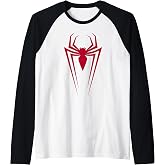 Marvel Spider-Man Red Spider Logo Raglan Baseball Tee