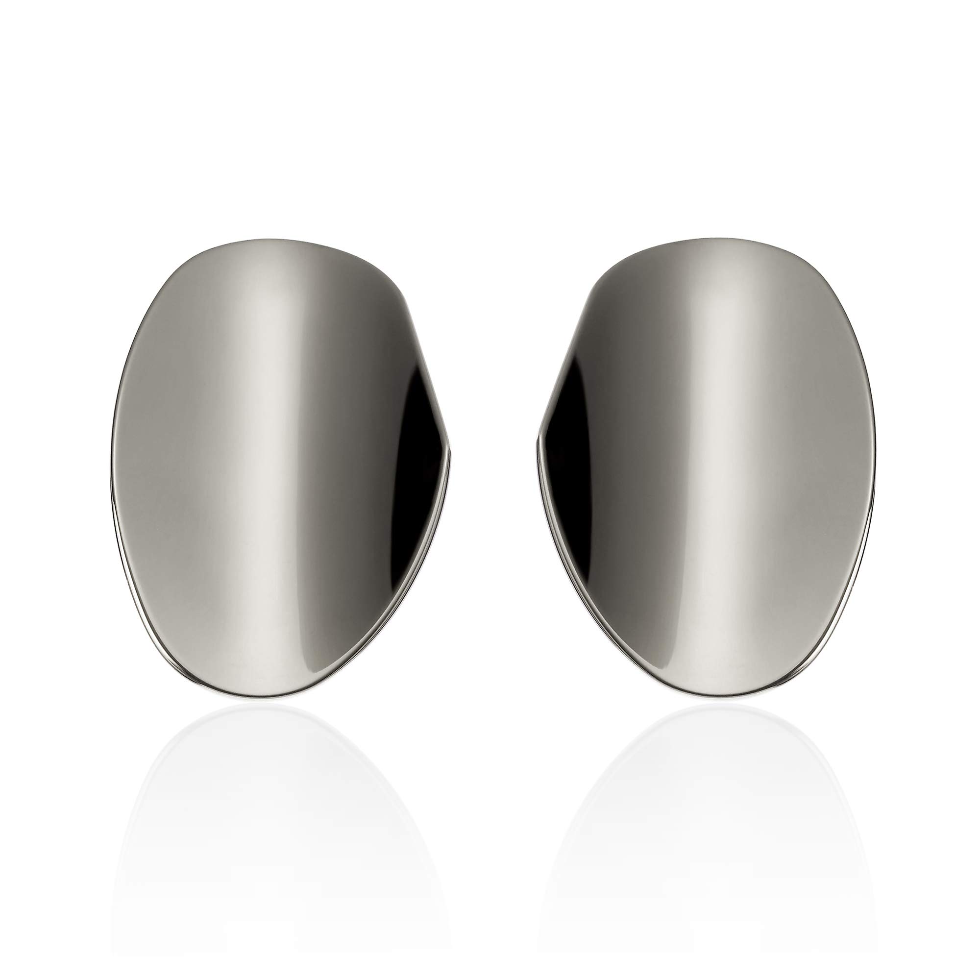 Namana Large Mirror Earrings for Women. Designer Silver Earrings for Women. Statement Earrings for Women with Gift Box