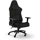 Corsair TC100 Relaxed Gaming Chair - Fabric - Racing-Inspired Design - Lumbar Pillow - Detachable Memory Foam Neck Pillow - A
