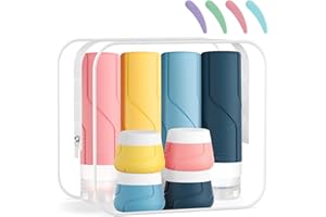 Ceecysaa 14 Pack Travel Bottles for Toiletries, TSA Approved Travel Size Toiletries Containers, Silicone Cosmetic Containers 