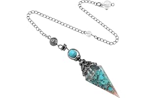 Natural Pendulums, Hexagonal Crystal Healings Stone for Divination and Reikis Energy Work Gifts Healings Stone