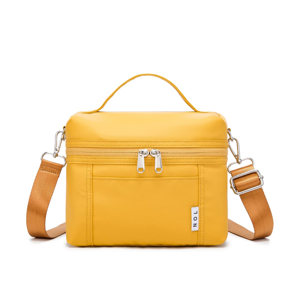 Photo 1 of NOL Natural Organic Lifestyle Insulated Lunch Bags for Women Cooler Bag Lightweight Nylon Waterproof Lunch Box For Work (Mustard, Small)