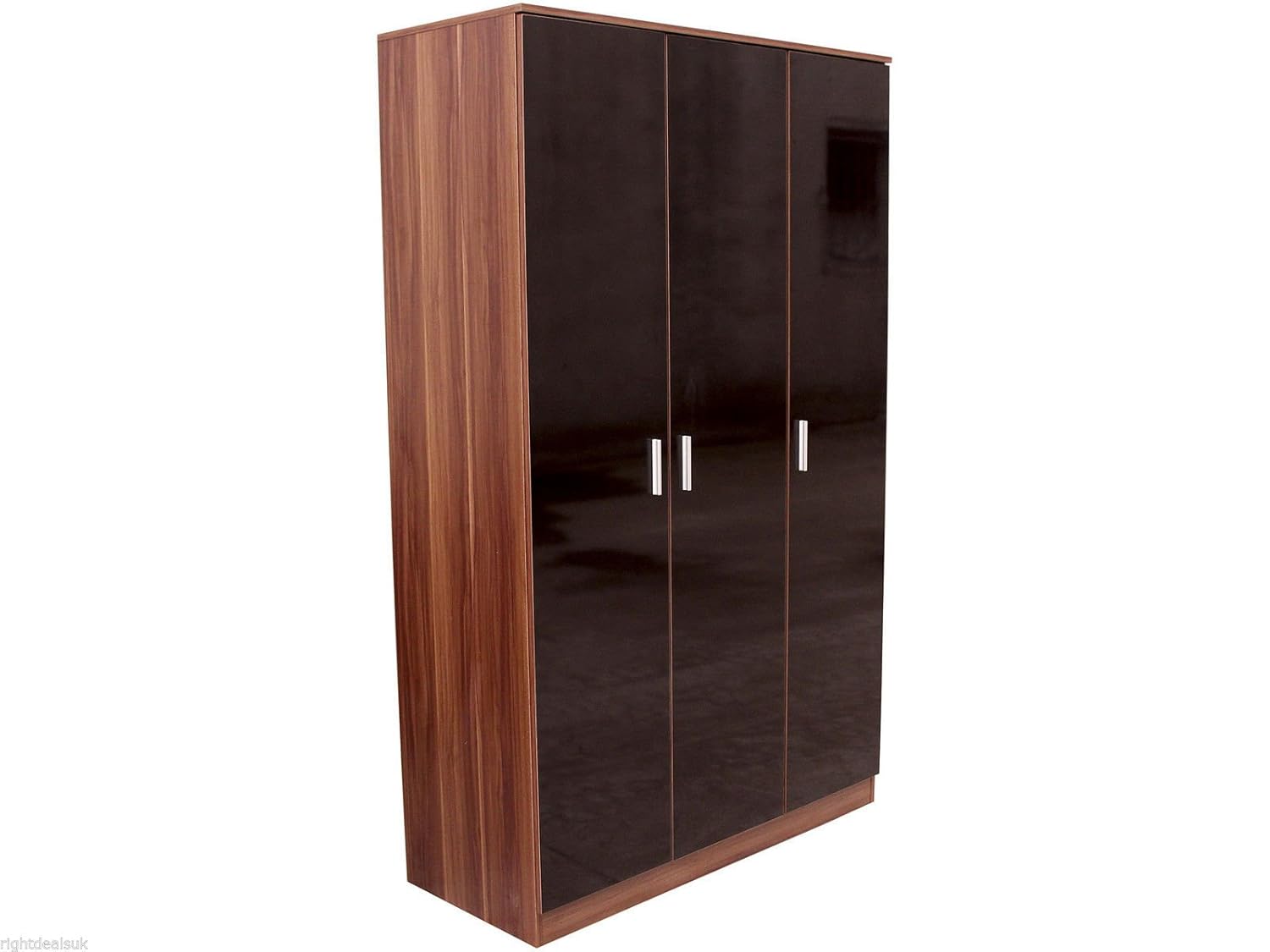 High Gloss 3 Door Wardrobes Ottawa Caspian Supreme Range Black