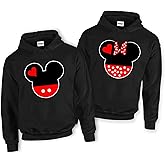 Couple Matching Outfits Minnie & Mickey Head Hoodie Set1