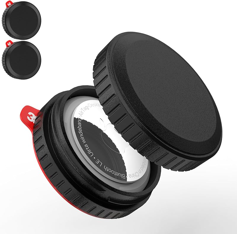 ONEONTA Air Tag Holder 2 Pack IPX8 Waterproof Adhesive Mount Hidden Shockproof