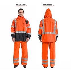 SKSAFETY Hi Vis Reflective Rain suits for Men