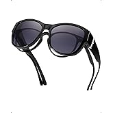 IGnaef Trendy Polarized Sunglasses Fit Over Glasses for Women, Wrap Around Shade UV Protection IF8511