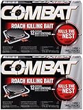 Combat Large and Small Roaches Killing Bait Stations, 12 Count (Pack of 2) Total 24 Bait Stations