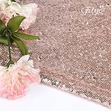 TRLYC 50-Inch Round Embroidery Sequin Christmas Tree Skirt --Rose Gold