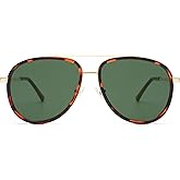 Appassal Retro Aviator Sunglasses for Women Mens Double Bridge 70s Shades AP3688
