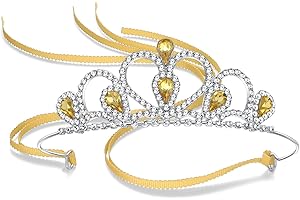 Lovelyshop Colorful Gems Silver Rhinestone Tiara for Little Kid Big Kid Prom Birthday Princess Crown