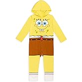 Nickelodeon SpongeBob SquarePants Zip Up Cosplay Costume Coverall Newborn to Big Kid Sizes (0-3 Months - 18-20)