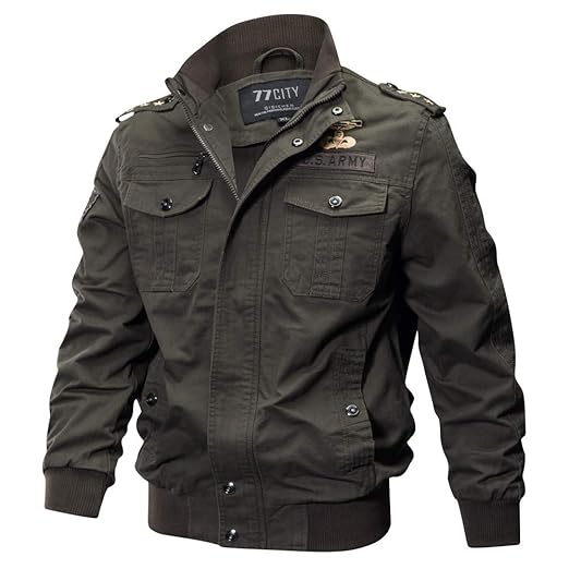 VRTUR Herren Herbst Winter Jacke Militär Kleidung Tasche Taktisch Outwear Atmungsaktiv Mantel Wintermantel Oberteile Parka St