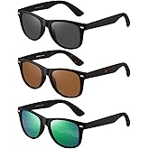 MASDUN Retro Polarized Sunglasses for Men and Women Classic Sun Glasses With UV Protection MD2140 (3 Pack)