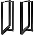 Black Metal Table Legs 28''inch Heavy Duty Metal Desk Legs,DIY Metal Legs for Table,Industrial Table Legs for Home Furniture(Without Plank)