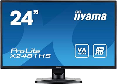 iiyama X2481HS-B 24" Full HD VA LCD Monitor Slim Bezel 6ms HDMI DVI VGA Speakers