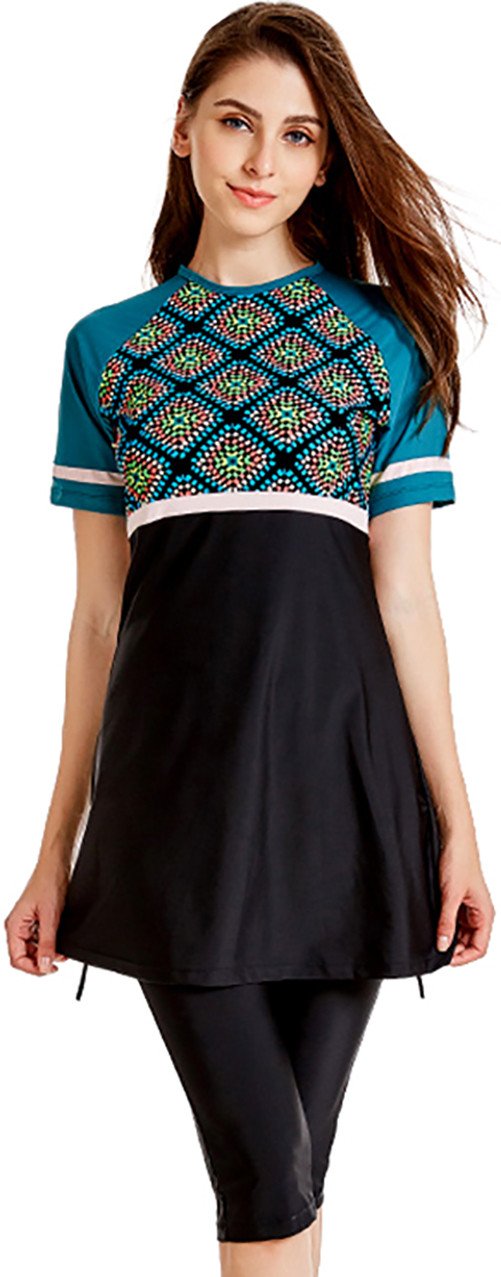 Costume Da Bagno Islamico Con Hijab Staccabile - Modesto E Coprente Per Donne