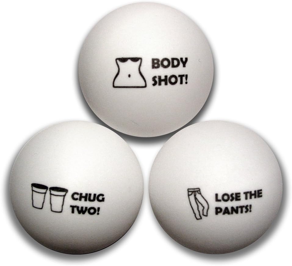 Beer Pong with a Twist Novelty Beer Pong Balls with 8