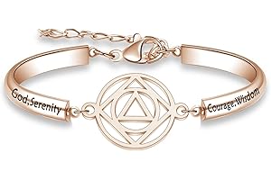 WAJJUAN NA AA Recovery Bracelet Serenity Prayer Alcoholics Anonymous Jewelry God Serenity Courage Wisdom Bracelet Sobriety Gift