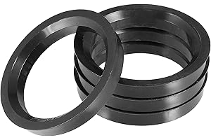 ACROPIX 70.1mm to 56.1mm Universal Car Hub Centric Rings Black - Pack of 4