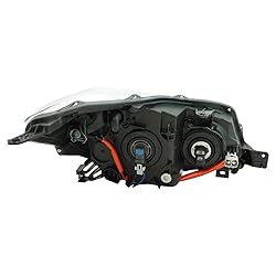 TRQ 2 Piece Headlight Assembly Set Chrome Bezel