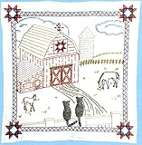 Jack Dempsey Stamped White Wall/Lap Quilt, 36-Inch by 36-Inch, Barn