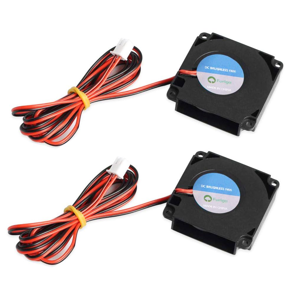 Furiga 40mm Fan 24V Cooling DC Brushless Fan 4010 0.07A 40mm x 40mm x 10mm Hydraulic Turbo with XH2.54-2P Wire for 3D Printer 2PCS