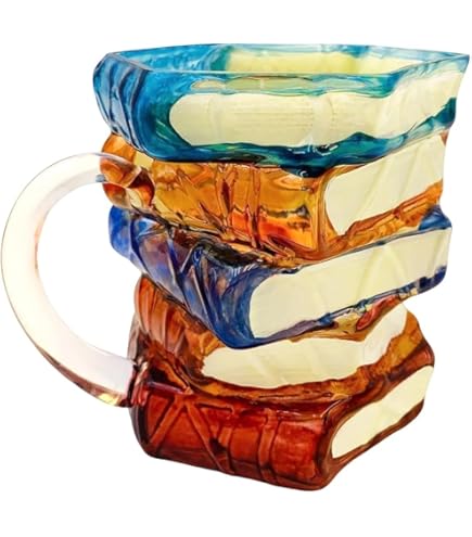 Tasse 11 Oz 325ml Boissons Chaudes Froides ECBLI Tasse Solymall Bookhaven, Tasse Ribili Bookhaven, Tasse Fanyil Verre Peint Thème Littéraire