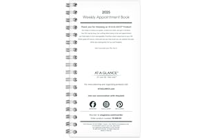 AT-A-GLANCE 2025 Appointment Book Planner, Weekly, 3-1/4" x 6-1/4", Pocket Size, Refill for 70-008 (709041025)