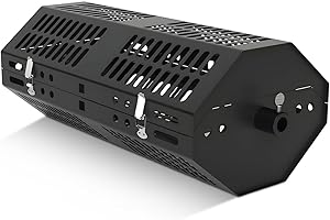 KEESHA Rotisserie Basket Large Rolling Basket Roaster Teflon Rotisserie Grill for Most Grills, Rotisserie Chicken Basket for Cooking Veggies, French Fries, Chicken Wings