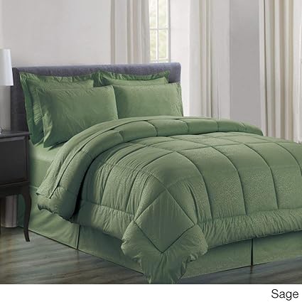 Amazon Com Dp 8pc Sage Green Embossed Vine Floral Pattern