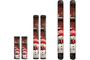 Biyejit Christmas Refrigerator Handle Covers 6 Pack, Kitchen Indoor Decorations Xmas Snowman Door Microwave Fridge Handle Cover Washable Christmas Holiday Home Decor
