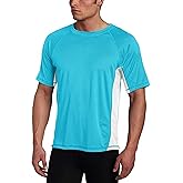 Kanu Surf Mens Short Sleeve UPF 50 Swim Shirt Rash Guard Sun Shirt (Regular & Extended Sizes)