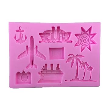 Qinlee Silikon Form Zum Backen Und Basteln Kreativ Flugzeuge Schiff Form Für Kuchen Muffins Handgefertigte Seife Kekse Schokolade Eiswürfel 3d Mould