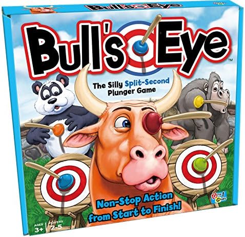 Getta1Games Bull’s Eye - Fast-Paced Animal Matching Game for Ages 3+ - Lay Out The Cards, Flip One Over, Plunge The Matching Card and Win!