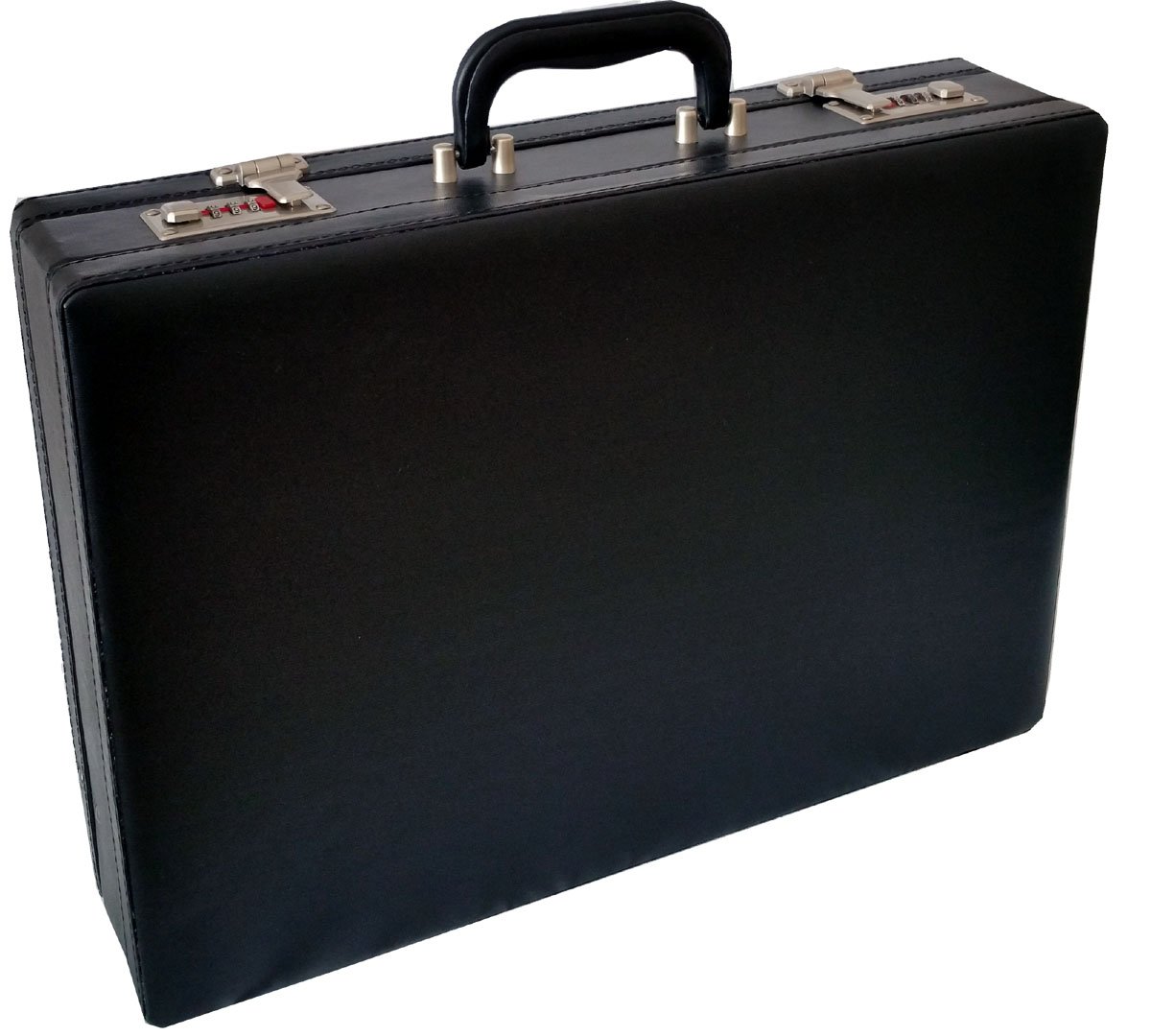 ESSENTIAL PRODUCTS Smooth Nappa Faux Leather Expandable Executive Attache Case Briefcase