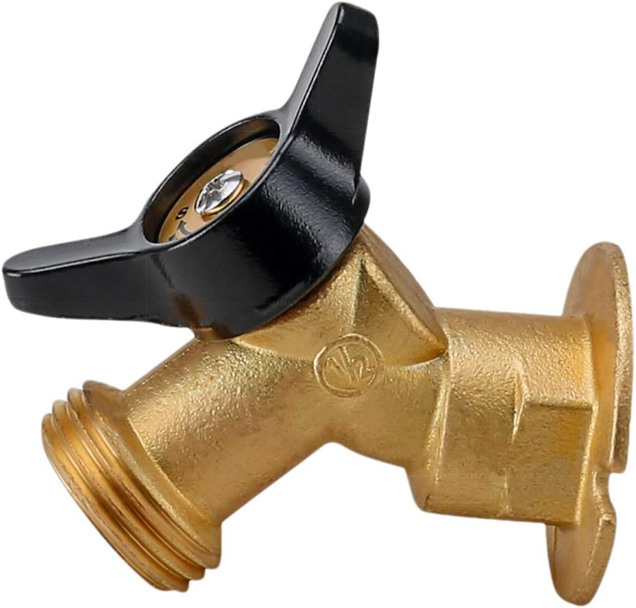 Midline Valve 69344-5 Quarter Turn Sillcock Hose Bibb 1/2 in. FIP Inlet x 3/4 in. MHT Outlet, Cast Brass (5 Pack) - - 