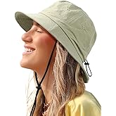 Water-Resistant Bucket Hat for Women Men Rain Hat UPF 50+ Boonie Sun Hat Foldable Summer Floppy Fishing Safari Hats