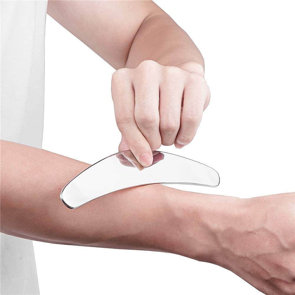 Medical Grade Stainless Steel Gua Sha Guasha Massage Soft Tissue Therapy Used for Back, Legs, Arms,Neck,Shoulder (A): Health & Personal Care