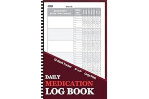 Daily Medication Log Book: 52-Week Daily Medicine Tracker | Easy-to-Use Pill Organizer & Dosage Record Notebook | Large Print Journal for Seniors, Patients & Caregivers (The Daily Dose)
