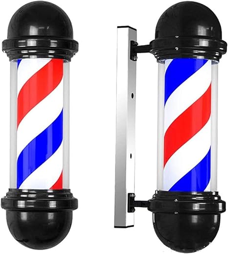 Amazon Co Jp 床屋ledサインポール サロン理容美容サイン 照明回転赤白青waterproストリップ ホーム キッチン