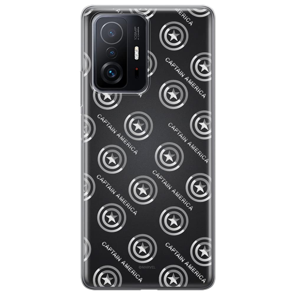 ERT GROUP mobile phone case for Xiaomi 11T 5G / 11T PRO 5G original and officially Licensed Marvel pattern Captain America 012 optimally adapted to the shape of the mobile phone, case made of TPU