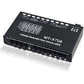 7-Band Car Audio Equalizer, Car Audio Graphic Equalizer, Car Equalizer with Front Rear and Subwoofer Outputs, Adjustable 7 Bands EQ Car Amplifier, 7.3 x 4.3 x1.2 Inch