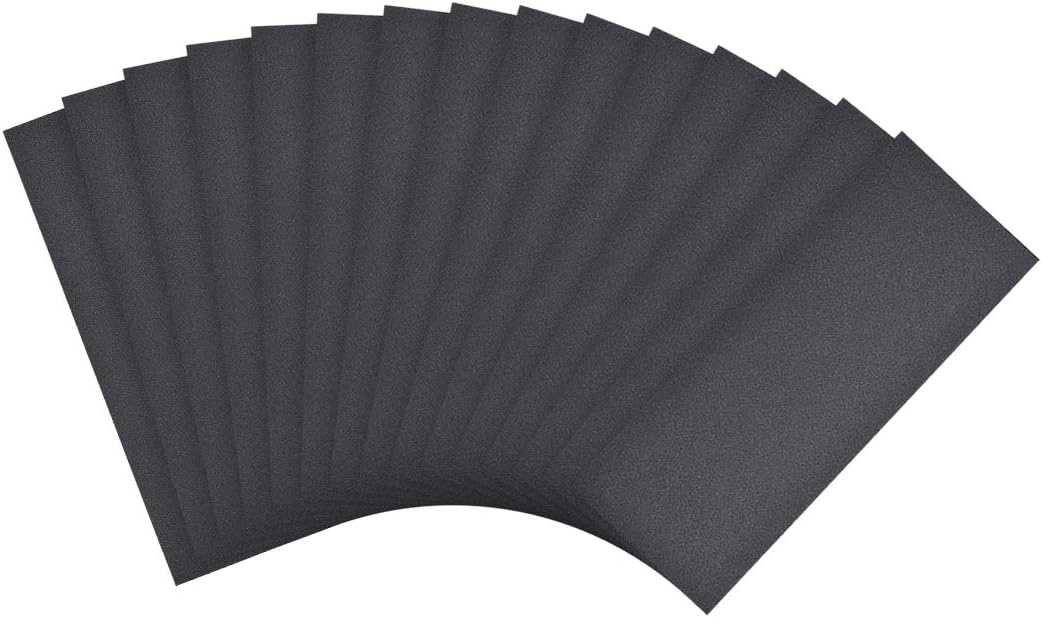 sourcing map 320 Grits Sanding Sheets 9-inch x 3.6-inch Wet Dry Silicon Carbide Sandpaper for Wood Furniture Metal Polishing 15pcs