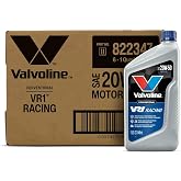 Valvoline VR1 Racing SAE 20W-50 Motor Oil 1 QT, Case of 6 | America&rsquo;s #1 Racing Oil, 2X more zinc, extreme wear protection, maximum horsepower, enhanced thermal stability