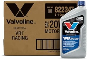 Valvoline - 822347-CS VR1 Racing SAE 20W-50 Motor Oil 1 QT, Case of 6