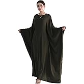 Muslim Abaya Dress Women Middle East Arabian Prayer Robe Batwing Maxi Kaftan Abaya Dress with Hijab