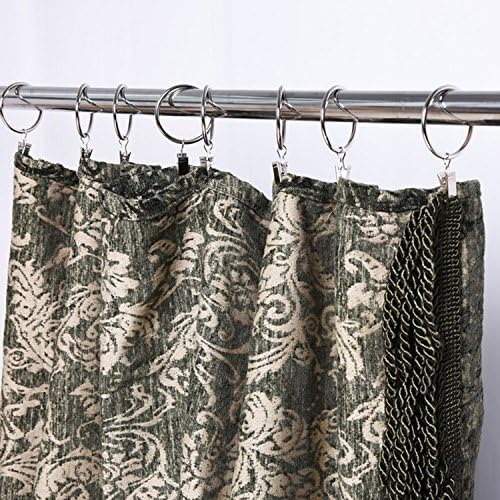 GXHUANG Set of 10 Heavy Duty Stainless Steel Ring Hooks with Clip, (Big)